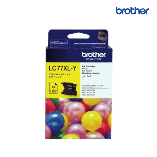 ตลับหมึกอิงค์เจ็ท Brother Original Ink Cartridge LC-77XL Yellow, LC77XL